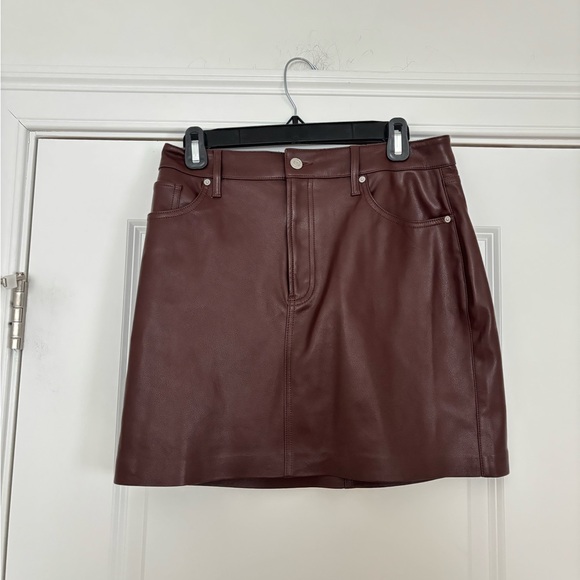 Express Dresses & Skirts - Express Faux Leather Mini Skirt in Deep Wine
